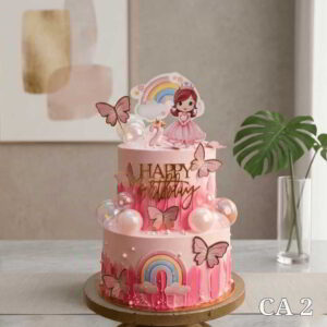 Princess theme two-tier cake CA2