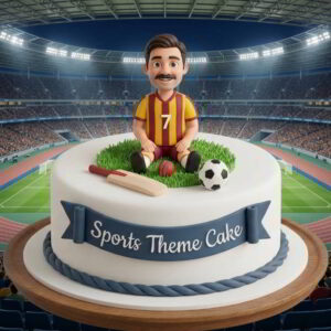 Sports theme cake