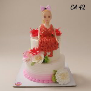 2 Tier doll cake CA42