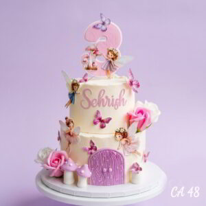 'Little Angels' themed two-tier cake CA48