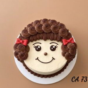 Curly hair girl cake CA73
