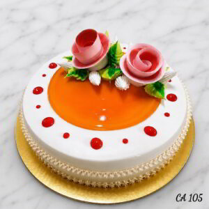 Round shape rose flower decoration cake CA105