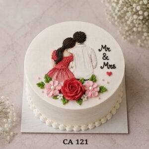 Mr. & Mrs. floral elegance cake CA121