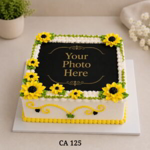 Square-shaped photo cake CA125