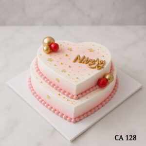 2 tier heart shape cake CA128