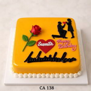 Theme of love square shape cake CA138