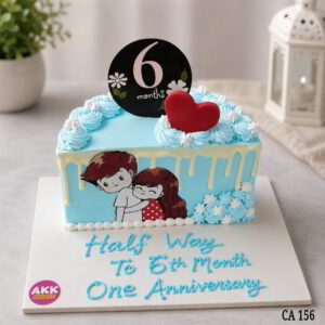 Half Way To 6th Month One Anniversary - Celebration cake CA156