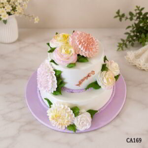 2tier flowers decoration cake CA169