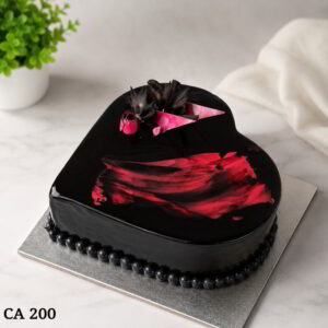 Spider glaze heart shape cake CA200