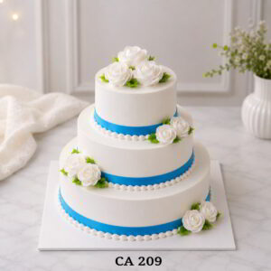 3tier Simple and standard decoration cake CA209