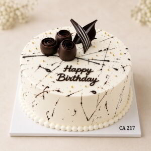 Round shape chocolate garnish cake CA217