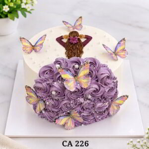 Royal purple butterfly and princess decoration cake CA226