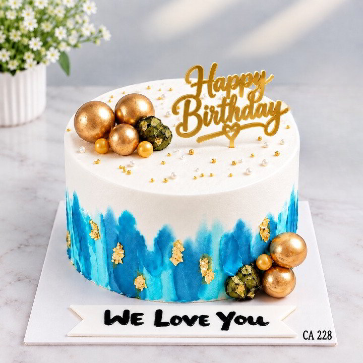 Faux ball decoration standard round shape cake CA228