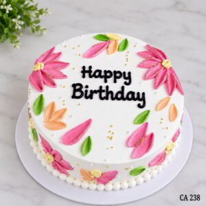 Multi colour floral art decoration cake CA238