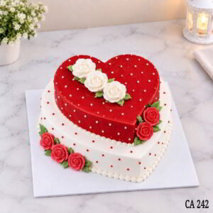 2 tier flower decoration cake CA239