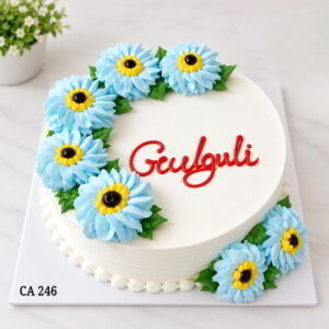Flowers decoration round shape cake CA246