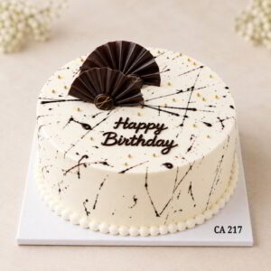 Round shape chocolate garnish cake CA217
