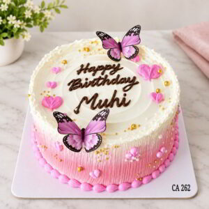 Round shape butterfly decoration cake CA262