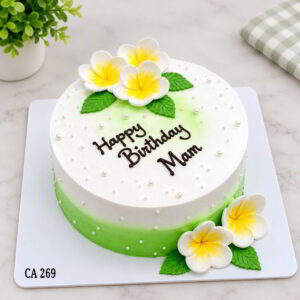 Fondant flowers decoration cake CA269